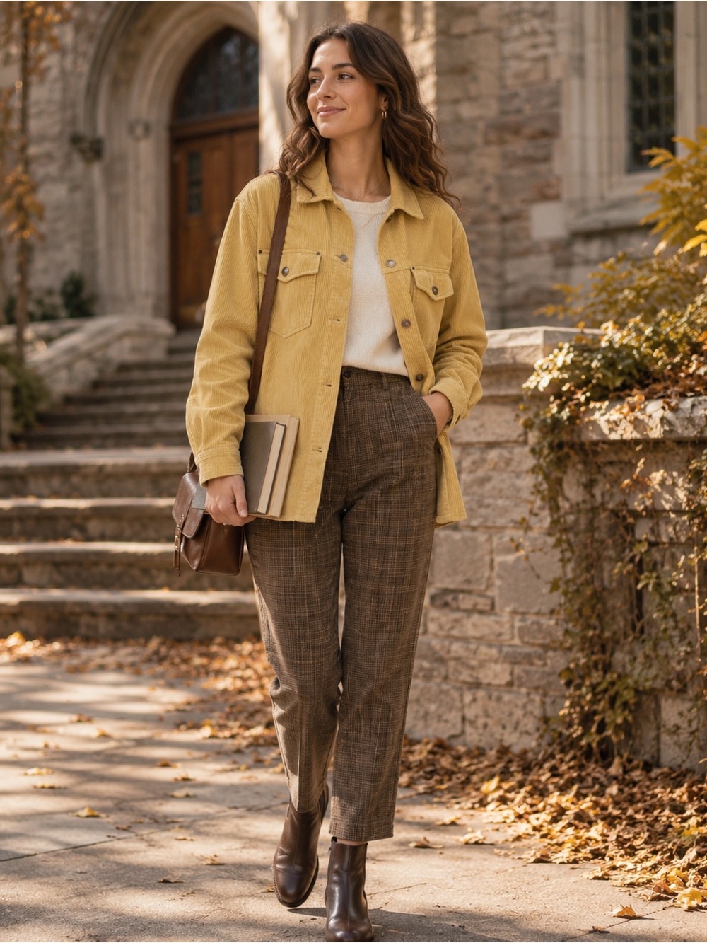 Zara Mustard Corduroy Overshirt Jacket Size Small | Fall Academia Shacket